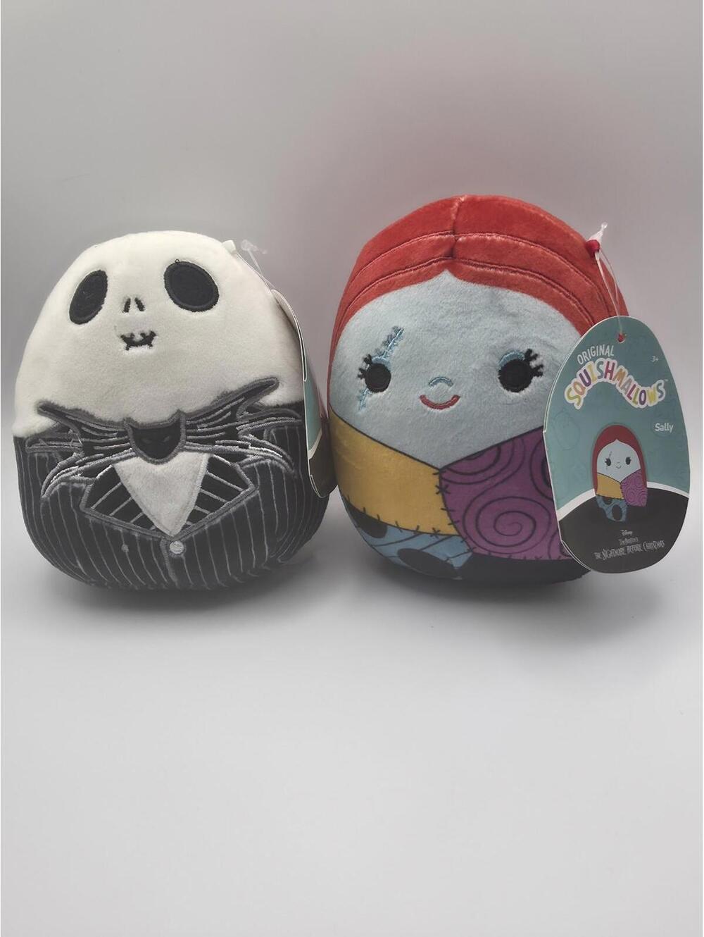 JACK SKELLINGTON & SALLY Nightmare Before Christmas Squishmallows NWT 5" New Min